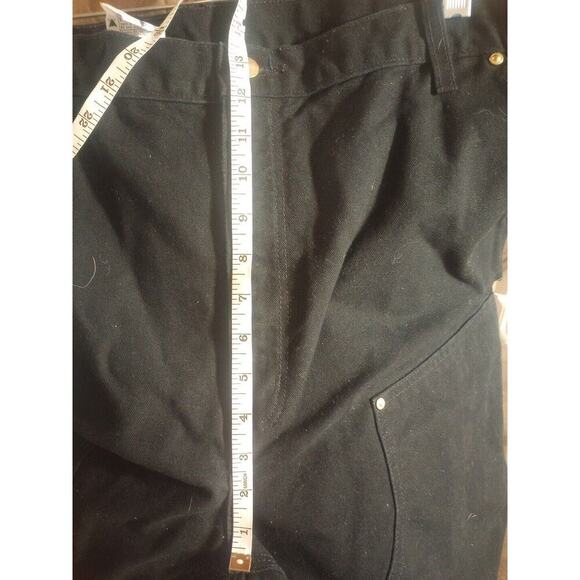 VTG Carhartt B01-BLK Double Knee Pant Mens 40x32 Black Duck Work Carpenter - Picture 11 of 12